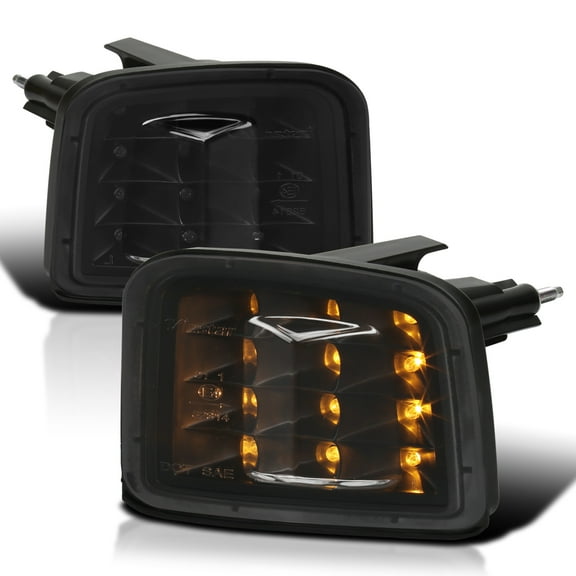 Spec-D Tuning Black Smoke Sequential LED Bumper Lights Compatible with 2015-2021 Subaru Impreza WRX / STI, L+R Pair Assembly