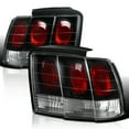 thumbnail image 1 of Spec-D Tuning Black Tail Lights Compatible with 1999-2004 Ford Mustang, Left + Right Pair Assembly, 1 of 7