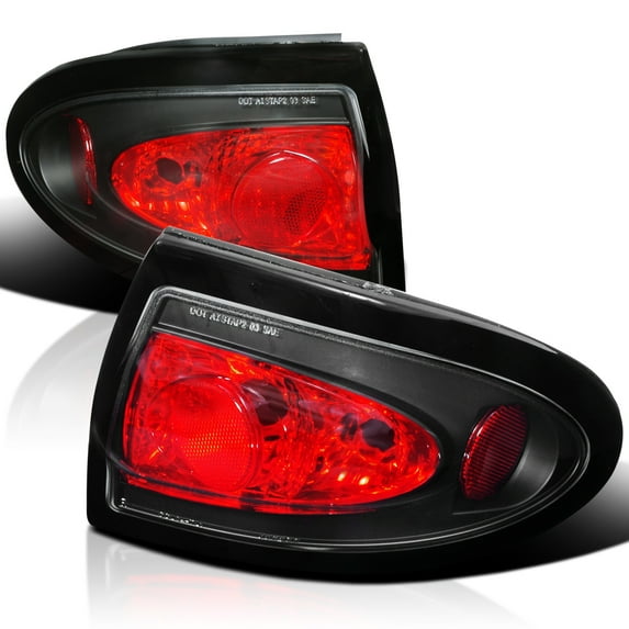 Spec-D Tuning Black Tail Lights Compatible with 2003-2005 Chevy Cavalier, Left + Right Pair Assembly