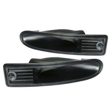Fog Light Pair For 2000-2002 Mitsubishi Eclipse - Clear Lens Black Housing - WolfX