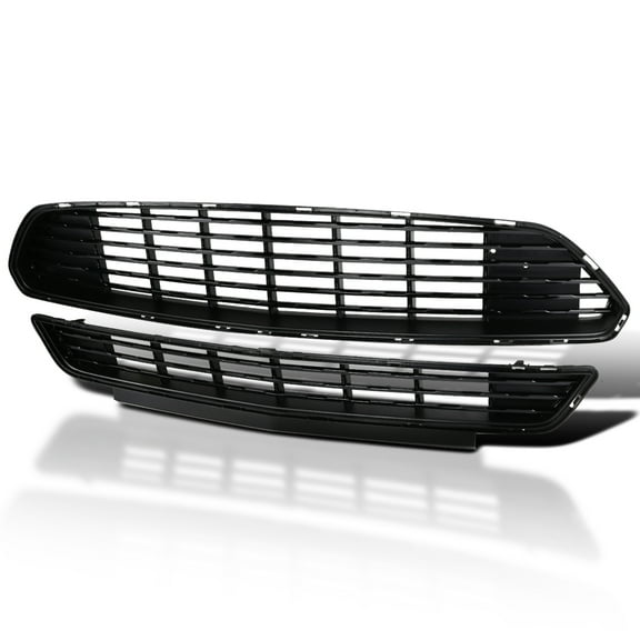 Spec-D Tuning CA Edition Front Bumper Upper Grille + Lower Grille Compatible with 2015-2017 Ford Mustang GT