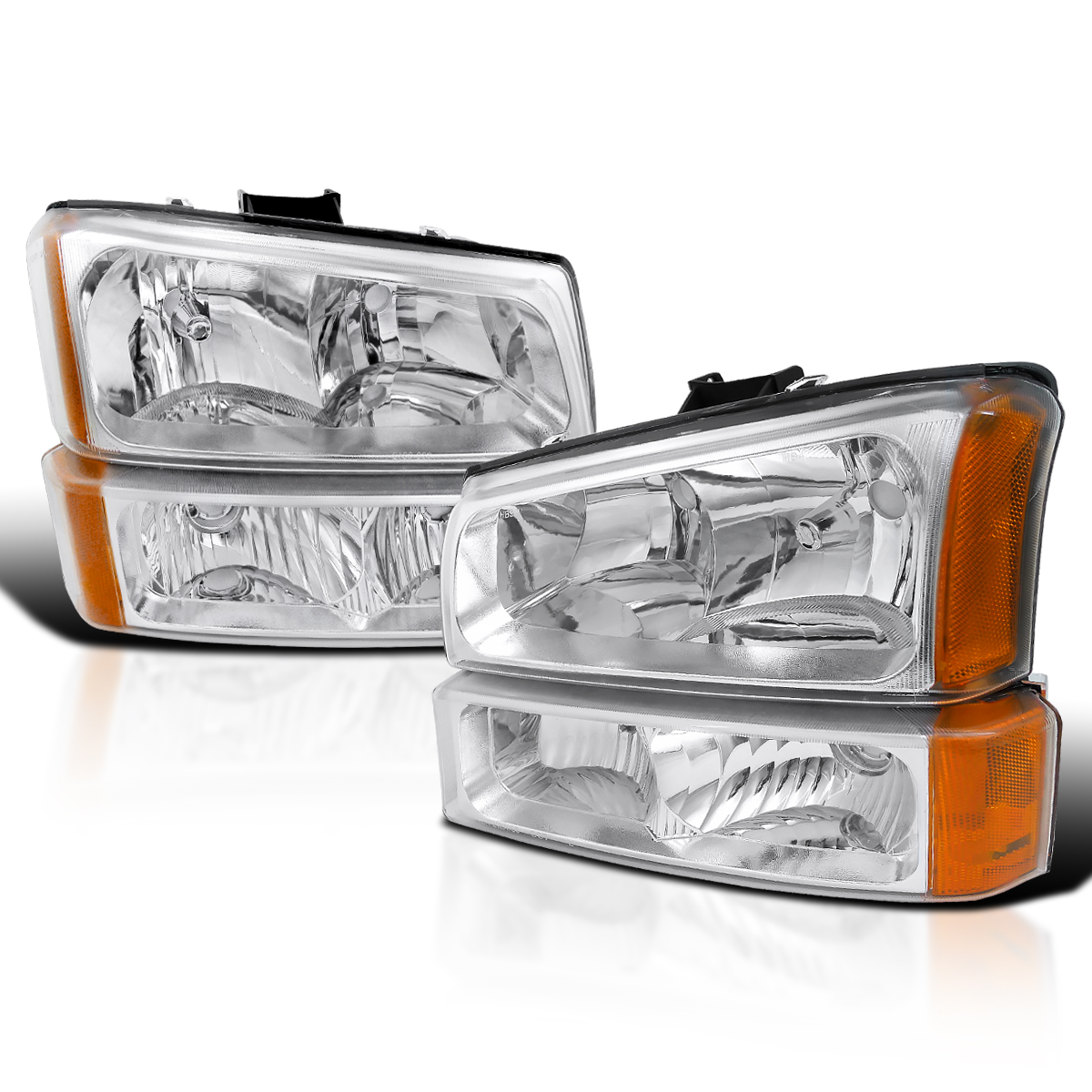 Sell 2003-2006 CHEVY SILVERADO CRYSTAL HEADLIGHTS W/BUMPER LAMPS In Los - Foto 5