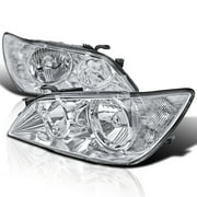 Spec-D Tuning Chrome Clear Headlights Front Lamps Compatible with 2001-2005 Lexus Is300 L+R Pair Head Light Lamp Assembly