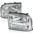 thumbnail image 1 of Spec-D Tuning Chrome Clear Led Headlights Compatible with 2005-2007 Ford F250 F350 F450 F550 Super Duty, 2005 Excursion, L+R Pair Head Light Lamp Assembly, 1 of 6