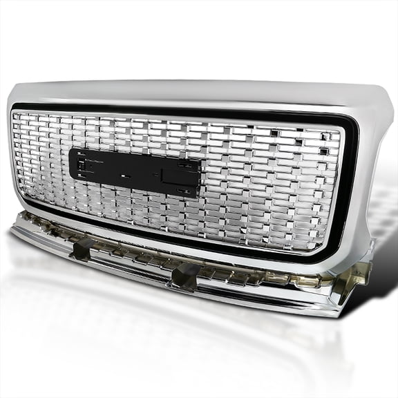 Spec-D Tuning Chrome Denali Style Front Bumper Hood Grille Compatible with 2015-2020 GMC Canyon