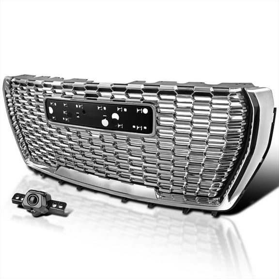 Spec-D Tuning Chrome Denali Style Front Hood Grill Grille Compatible with 2021-2023 GMC Yukon XL