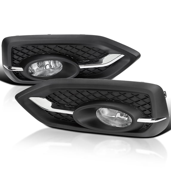 Spec-D Tuning Chrome Fog Lights Compatible with 2014-2015 Honda Civic 2 Door, L+R Pair Assembly