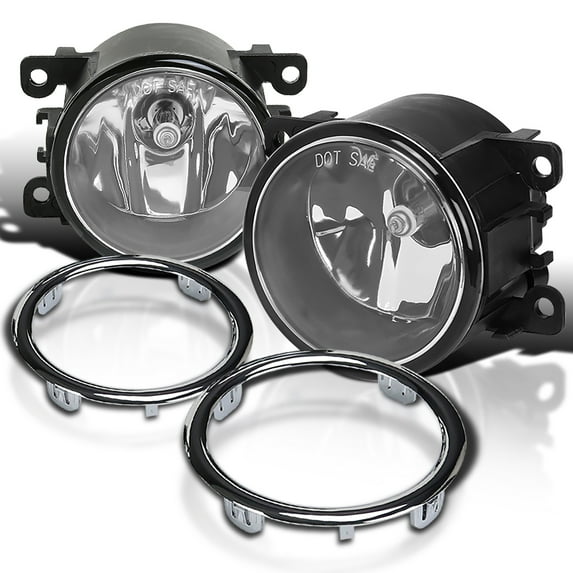 Spec-D Tuning Chrome Fog Lights + H11 Bulbs + Switch Compatible with 2012-2015 Honda Pilot, Left + Right Pair Assembly