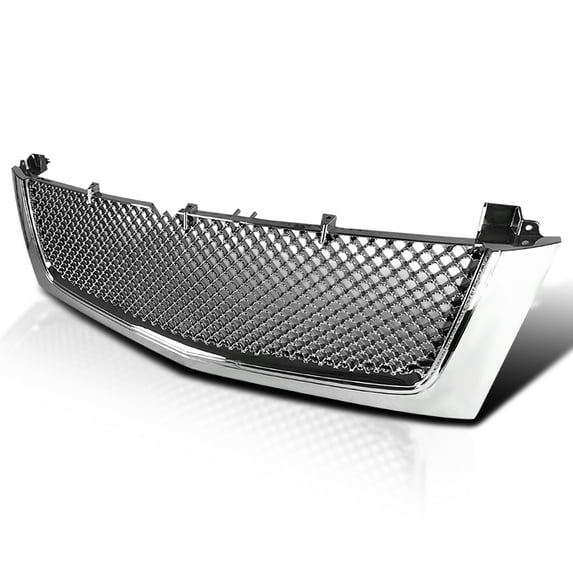 Spec-D Tuning Chrome Front Bumper Hood Grille Compatible with 2002-2006 Cadillac Escalade EST ESV