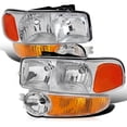 thumbnail image 2 of Pair Chrome Headlights W/ Bumper Lamps For GMC Sierra Yukon 99-07 (w/ Amber Corner) 2 of 3