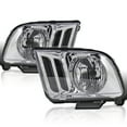 thumbnail image 1 of Spec-D Tuning Chrome Headlights Compatible with 2005-2009 Ford Mustang, Left + Right Pair Assembly, 1 of 5