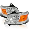thumbnail image 1 of Spec-D Tuning Chrome Headlights Compatible with 2008-2010 Dodge Grand Caravan L+R Pair Head Light Lamp Assembly, 1 of 6