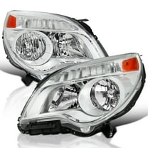 Spec-D Tuning Chrome Headlights Compatible with 2010-2015 Chevy Equinox LT LS, Left   Right Pair Headlamps Assembly