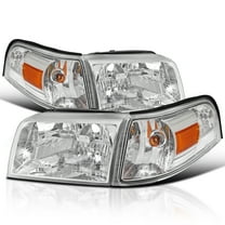 Spec-D Tuning Chrome Headlights   Corner Lights Compatible with 2006-2011 Mercury Grand Marquis