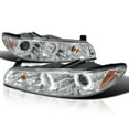 thumbnail image 1 of Spec-D Tuning Chrome Housing Clear Lens 1PC LED Halo Projector Headlights + Corner Lights Compatible with 1997-2003 Pontiac Grand Prix, Left + Right Pair Headlamps Assembly, 1 of 5