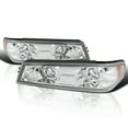 thumbnail image 1 of Spec-D Tuning Chrome Housing Clear Lens Bumper Corner Lights Compatible with 2004-2012 Chevy Colorado GMC Canyon L+R Pair Assembly, 1 of 7