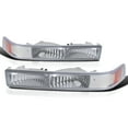 thumbnail image 1 of Spec-D Tuning Chrome Housing Clear Lens Bumper Lights Compatible with 1998-2004 Chevy S10 Blazer GMC Sonoma L+R Pair Assembly, 1 of 7