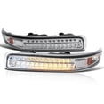 thumbnail image 1 of Spec-D Tuning Chrome Housing Clear Lens Bumper Lights Compatible with 1999-2002 Chevy Silverado, 2000-2006 Tahoe Suburban, L+R Pair Assembly, 1 of 7