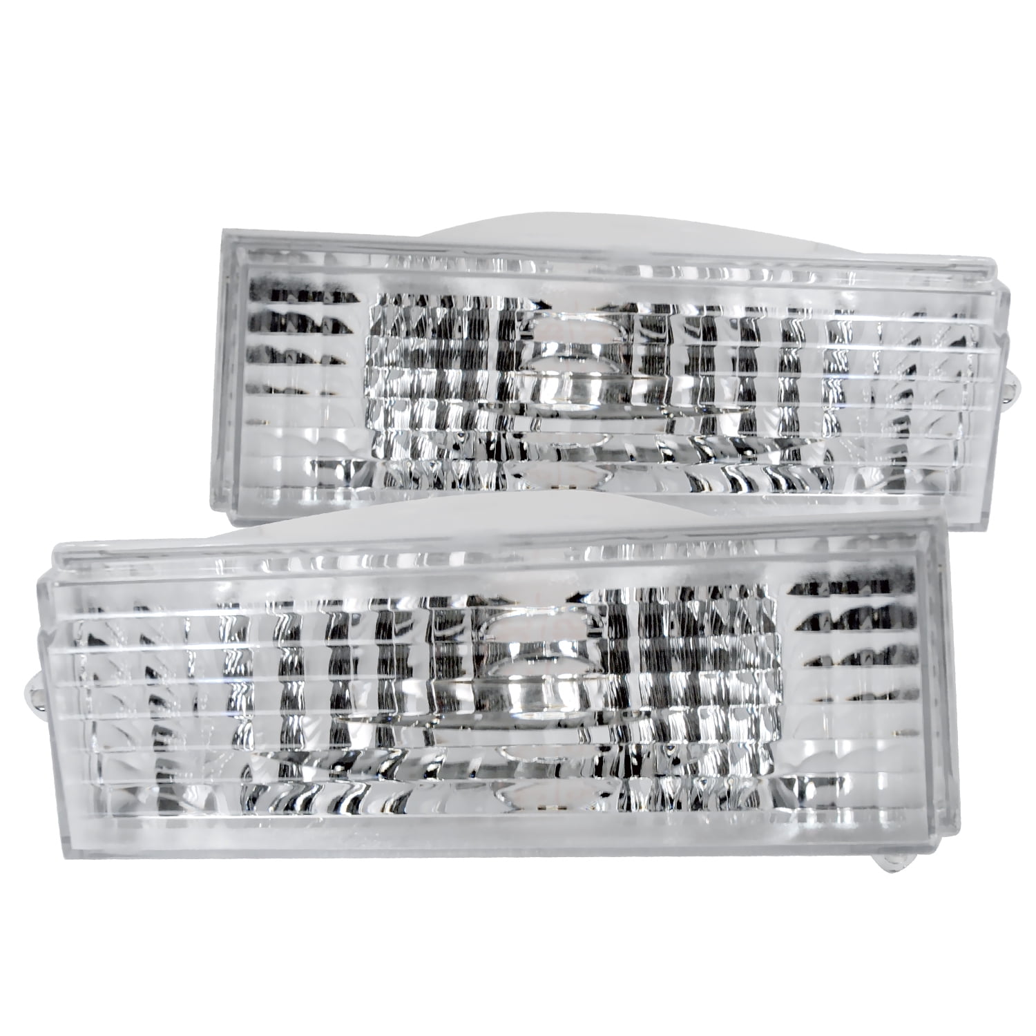 SpecD Tuning Chrome Housing Clear Lens Bumper Lights for 19841996 Jeep Cherokee Turn Signal