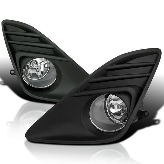 Spec-D Tuning Chrome Housing Clear Lens Fog Lights + H11 Bulbs + Switch + Wiring Included Compatible with 2012-2014 Toyota Camry L+R Pair Assembly