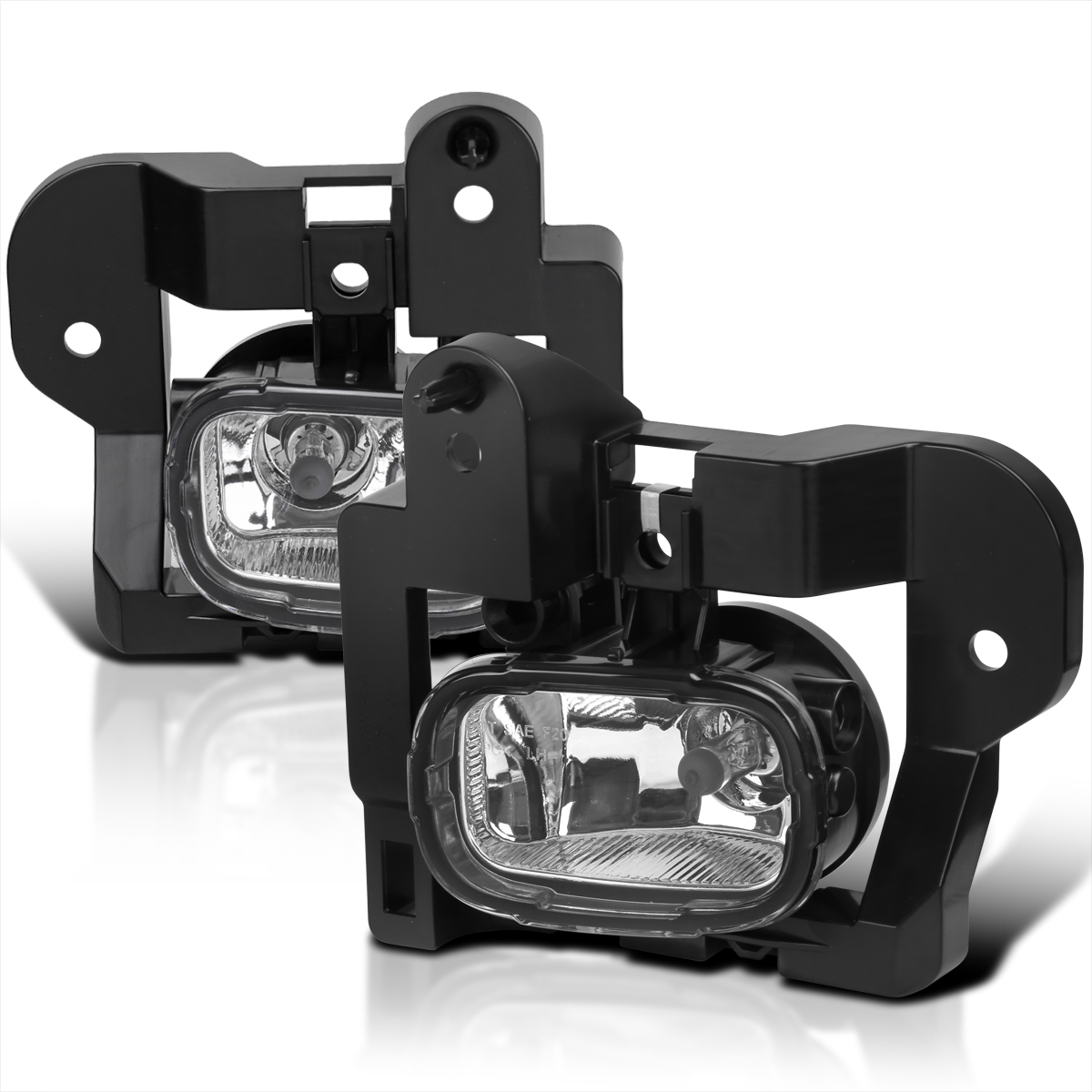 SpecD Tuning Chrome Housing Clear Lens Fog Lights+Switch+Wiring
