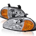 thumbnail image 1 of Spec-D Tuning Chrome Headlights Compatible with 1993-1997 Honda Del Sol Left + Right Pair Head Lights Lamps Assembly, 1 of 6