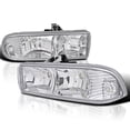 thumbnail image 1 of Spec-D Tuning Chrome Housing Clear Lens Headlights Blazer Compatible with 1998-2004 Chevy S10 Blazer 1998-2004 L+R Pair Head Light Lamp Assembly, 1 of 7