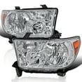 thumbnail image 1 of Spec-D Tuning Chrome Housing Clear Lens Headlights Compatible with 2007-2013 Toyota Tundra, 2008-2014 Toyota Sequoia, L+R Pair Head Light Lamp Assembly, 1 of 6