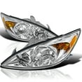 thumbnail image 1 of Spec-D Tuning Chrome Housing Clear Lens Headlights Compatible with 2002-2004 Toyota Camry L+R Pair Head Light Lamp Assembly, 1 of 6