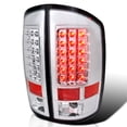 thumbnail image 1 of Spec-D Tuning Chrome Housing Clear Lens LED Tail Lights Compatible with 2002-2006 Dodge Ram 1500/2500/3500, Left + Right Pair Assembly, 1 of 7