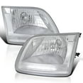 thumbnail image 1 of Spec-D Tuning Chrome Housing Clear Lens Led Headlights Compatible with 1997-2003 Ford F150, 1997-2002 Ford Expedition, L+R Pair Head Light Lamp Assembly, 1 of 6