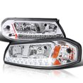 thumbnail image 1 of Spec-D Tuning Chrome Housing Clear Lens Led SMD Headlights Compatible with 2000-2005 Chevy Impala L+R Pair Head Light Lamp Assembly, 1 of 6