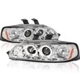 thumbnail image 1 of Spec-D Tuning Chrome LED Dual Halo Projector Headlights Compatible with 1992-1995 Honda Civic, Left + Right Pair Headlamps Assembly, 1 of 5