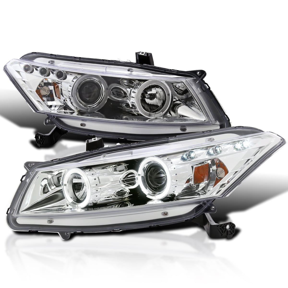 Spec-D Projector Headlights For Ford Fusion 2010-2012 – Chrome, LED DRL, Clear Lens