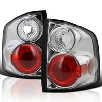 Spec-D Tuning Chrome Housing Clear Lens Tail Lights Compatible with 1994-2004 Chevy S10, 1994-2004 GMC Sonoma, 1995-2000 Isuzu Hombre, Left   Right Pair Assembly