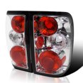 thumbnail image 1 of Spec-D Tuning Chrome Housing Clear Lens Tail Lights Compatible with 1993-1997 Ford Ranger, Left + Right Pair Assembly, 1 of 7