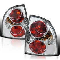Spec-D Tuning Chrome Housing Clear Lens Tail Lights Compatible with 2001-2005 VW Passat 4Dr Sedan, Left   Right Pair Assembly