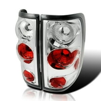 Spec-D Tuning Chrome Housing Clear Lens Tail Lights Compatible with 2004-2008 Ford F-150 Styleside, Left   Right Pair Assembly