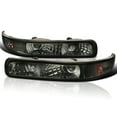 thumbnail image 1 of Spec-D Tuning Chrome Housing Smoke Lens Bumper Lights Compatible with 1999-2002 Chevy Silverado, 2000-2006 Chevy Tahoe and Suburban 1500/2500, L+R Pair Assembly, 1 of 7
