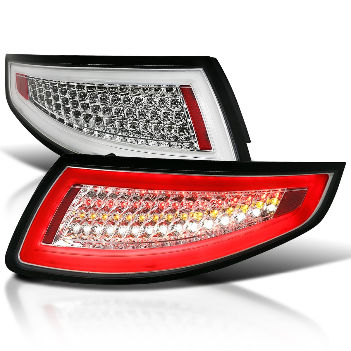Spec-D Tuning Chrome LED Bar Tail Lights Compatible with 2005-2008 ...