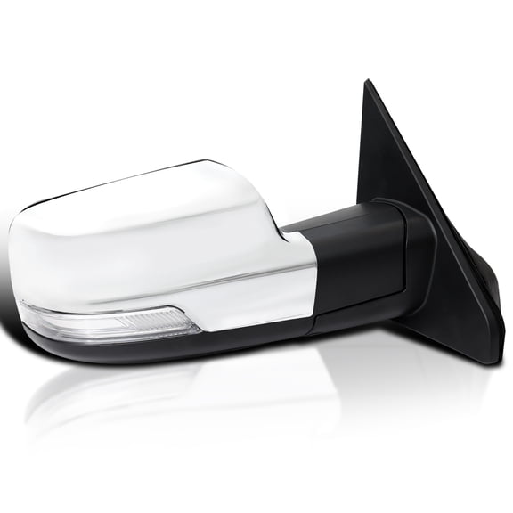 Spec-D Tuning Chrome Power Heated + LED Signal + Blind Spot Monitor BSM Right Passenger Side Mirror Compatible with 2019-2024 Ram 1500