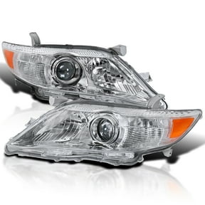 Spec-D Tuning Chrome Projector Headlights Compatible with 2010-2011 Toyota Camry All, Left + Right Pair Headlamps Assembly