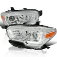 thumbnail image 1 of Spec-D Tuning Chrome Projector Headlights w/ LED Daytime Running Lights Compatible with 2016-2022 Toyota Tacoma, Left + Right Pair Headlamps Assembly, 1 of 7