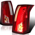 thumbnail image 1 of Spec-D Tuning Chrome Red LED Bar Tail Lights Compatible with 2003-2007 Cadillac CTS, Left + Right Pair Assembly, 1 of 7