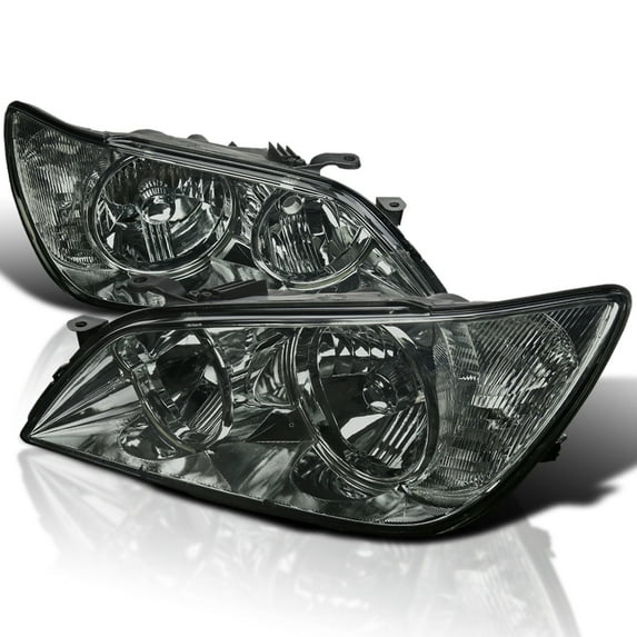Spec-D Tuning Chrome Smoke Headlights Compatible with 2001-2005 Lexus Is300 L+R Pair Head Light Lamp Assembly