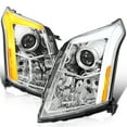 thumbnail image 1 of Spec-D Tuning Chrome Switchback Sequential Projector Headlights w/ LED DRL Light Bar and Startup Animation Compatible with 2010-2016 Cadillac SRX, Left + Right Head Lamps Assembly, 1 of 6