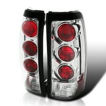 Spec-D Tuning Chrome Tail Lights Compatible with 1999-2002 Chevy Silverado GMC Sierra 1500/1500HD/2500/2500HD/3500 Models, Left Right Pair Assembly