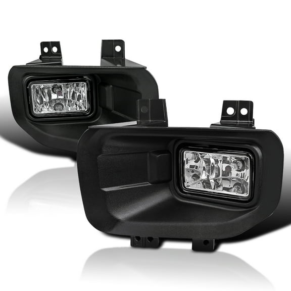 Spec-D Tuning Clear Bumper Driving Fog Lights + Bulbs Compatible with 2015-2017 Ford F150 F-150 Pickup L+R Pair Assembly