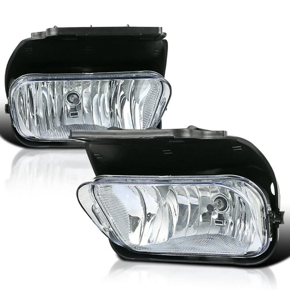 Spec-D Tuning Clear Bumper Driving Fog Lights + Bulbs + Switch Compatible with 2003-2006 Chevy Silverado , 2002-2006 Avalanche, L+R Pair Assembly