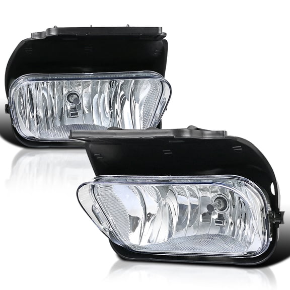 Spec-D Tuning Clear Bumper Driving Fog Lights + Bulbs + Switch Compatible with 2003-2006 Chevy Silverado , 2002-2006 Avalanche, L+R Pair Assembly